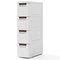 Rolling Organizer Unit Narrow Storage Cabinet with Built-In Wheels for Small Space-4-Drawer